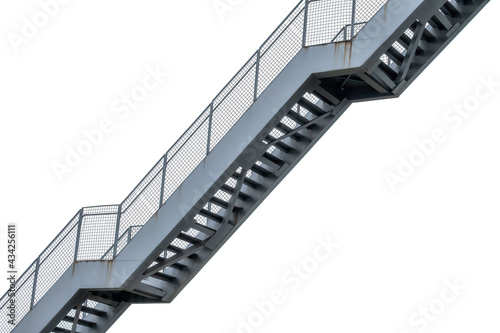 metal stair on white background