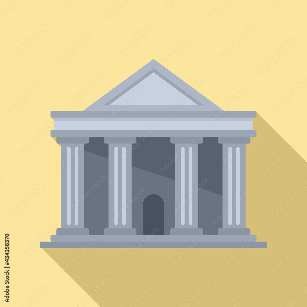 Fototapeta premium Bank compensation icon, flat style