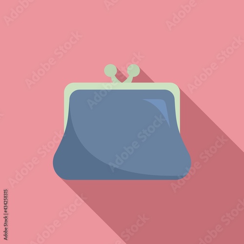 Compensation wallet icon, flat style