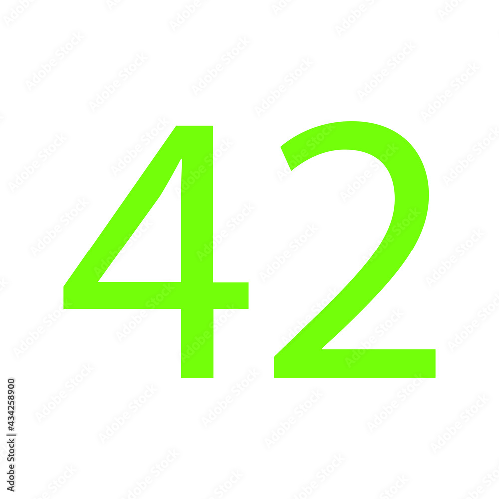 Obraz premium 42 NUMBER SIMPLE CLIP ART VECTOR ILLUSTRATION