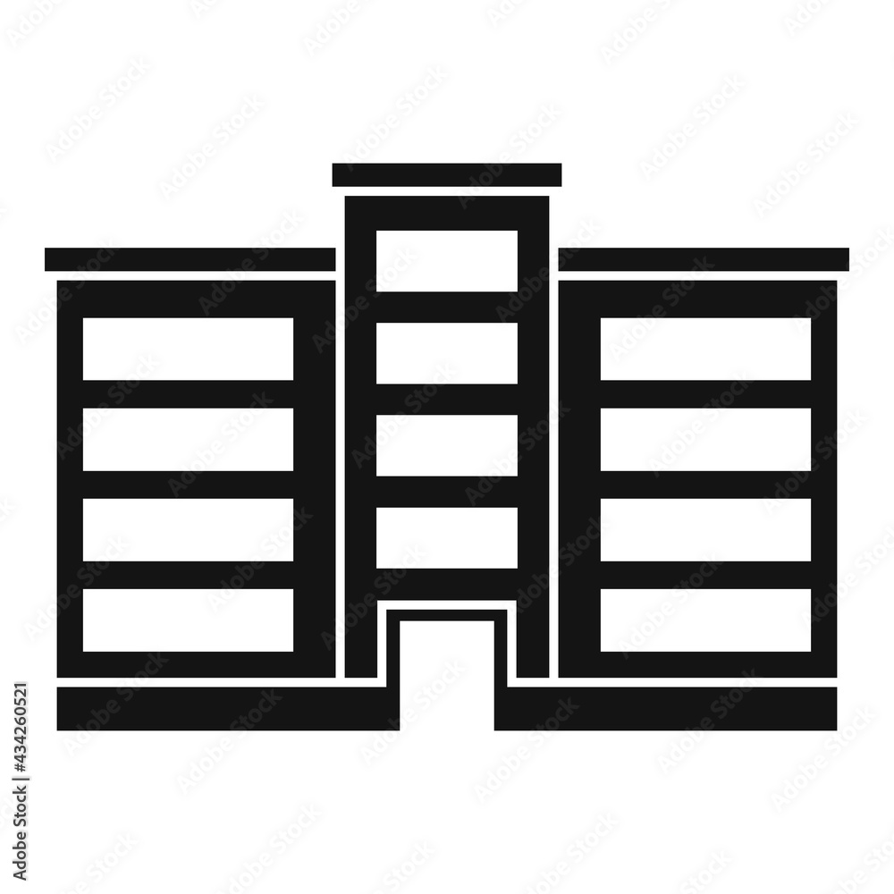 Pension building icon, simple style Pension building icon, simple style
