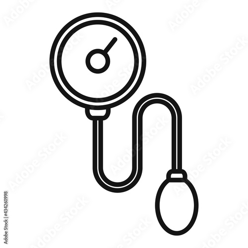 Blood presure tool icon, outline style photo