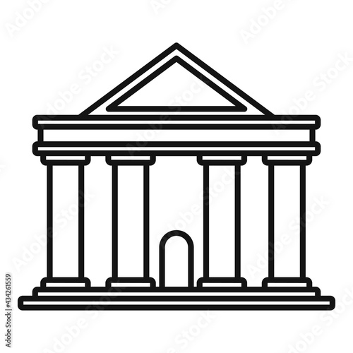 Bank compensation icon, outline style