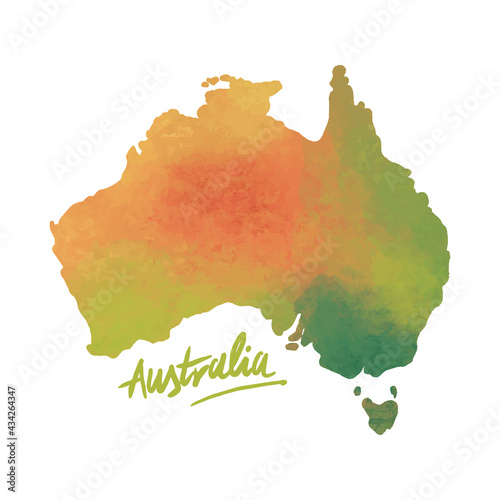 The Australia Map of Polygonal Style 