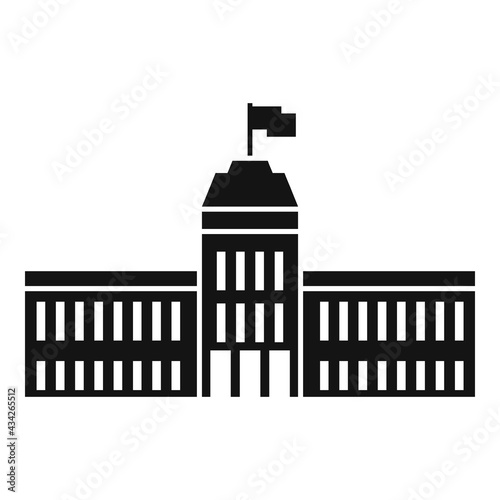 Town parliament icon, simple style