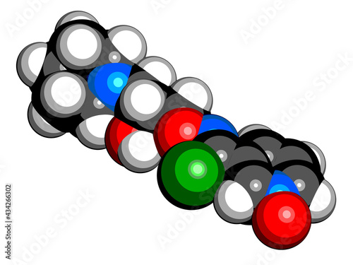 Arimoclomol drug molecule. 3D rendering.
