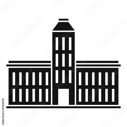 Municipal building icon, simple style