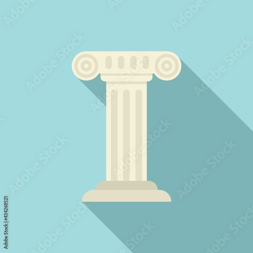 Greek sightseeing icon, flat style
