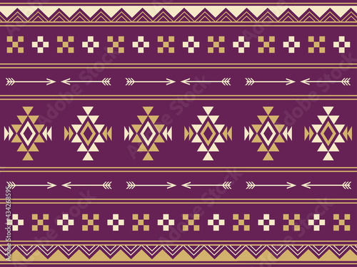 南米風のネイティブパターンの背景素材