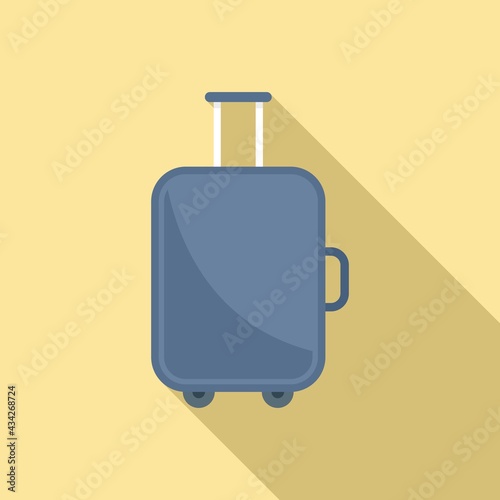 Baggage tourist icon, flat style