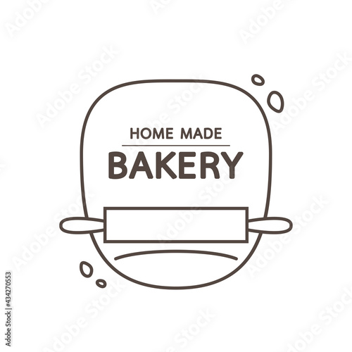 Dough kneading vector. Bakery logo design. Bakery sign vector. thresh flour.