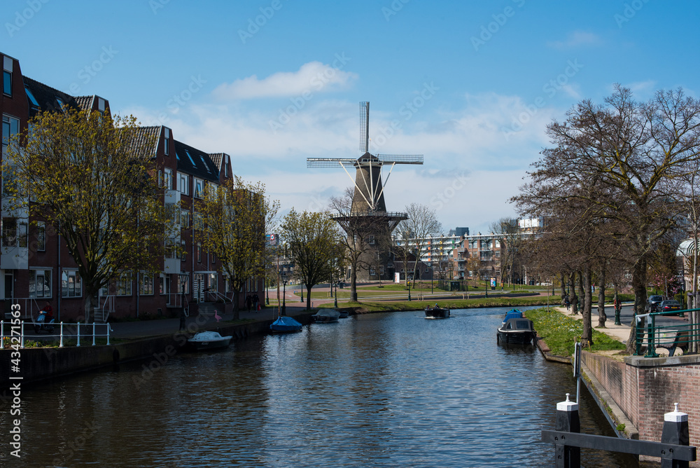 dutch windmill in the Leiden