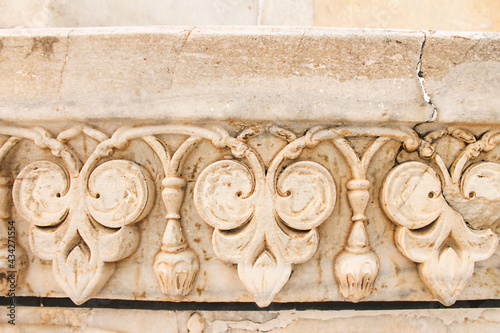 decorative marble tile element, Taj Mahal, India