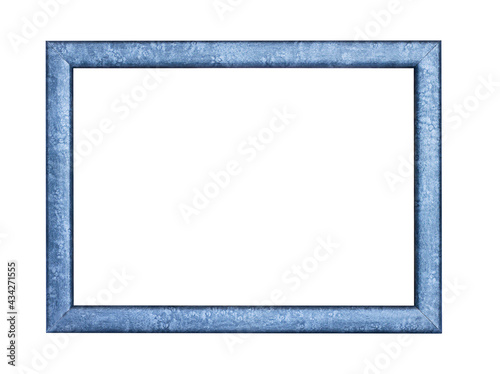 Frame in blue, isolated on white background
