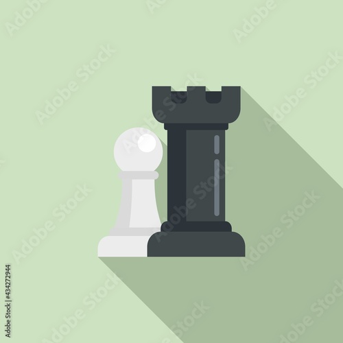 Chess game icon, flat style © anatolir