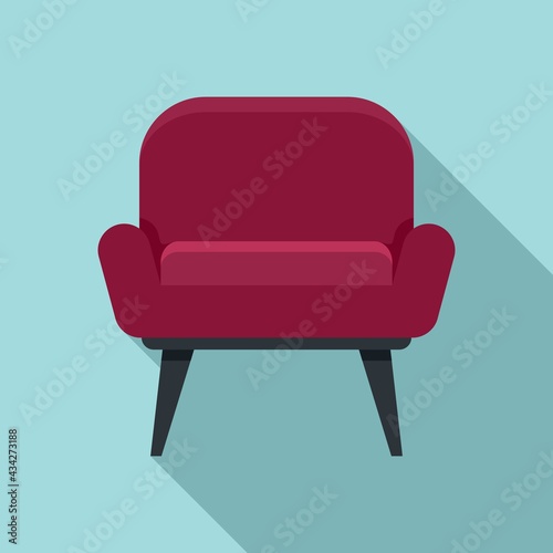Nursing armchair icon, flat style