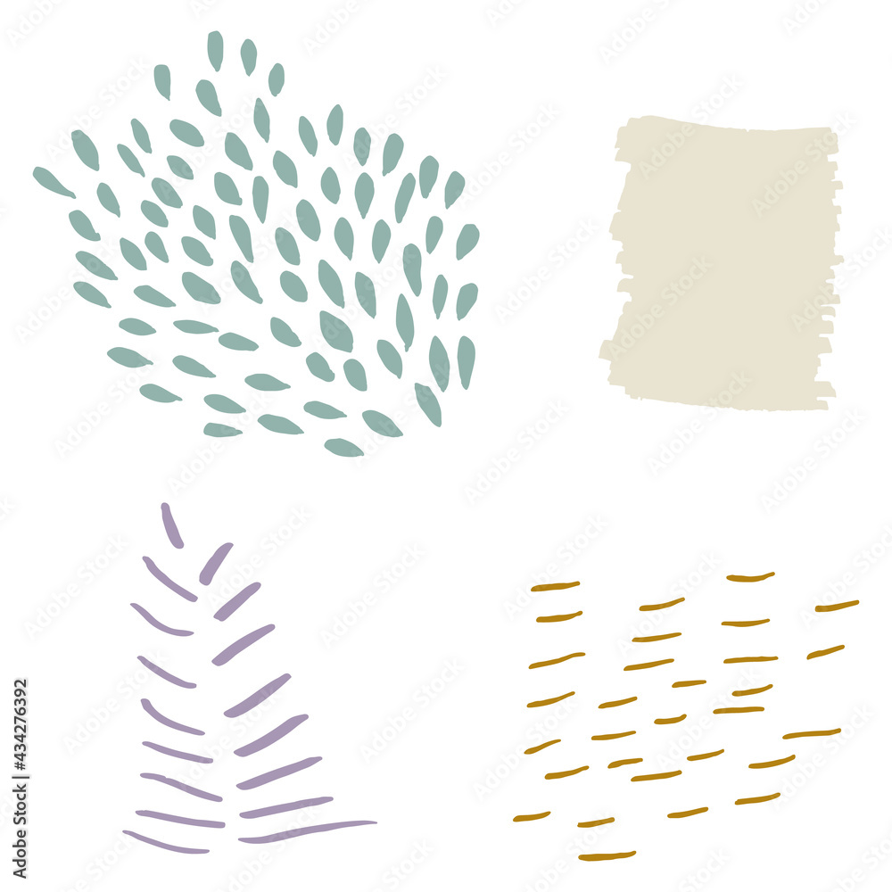 Fototapeta premium Vector abstract seamless background. Hand painted graphic elements, colorful brush strokes and shapes for decoration, invitations, posters, card, textile