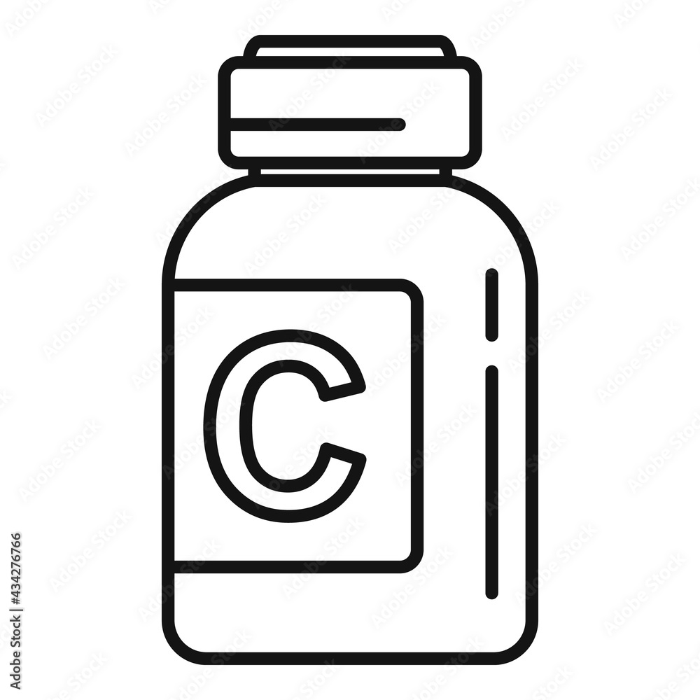 Nursing vitamins icon, outline style Nursing vitamins icon, outline style