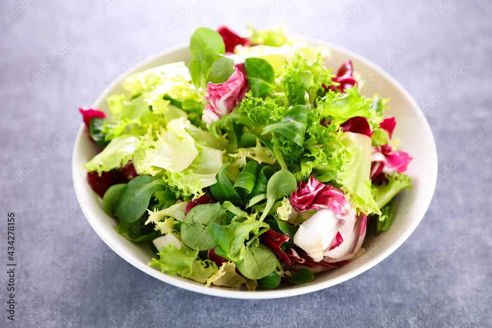 bowl of fresh lettuce- healthy eating bowl of fresh lettuce- healthy eating