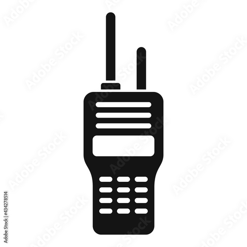 Security service walkie talkie icon, simple style