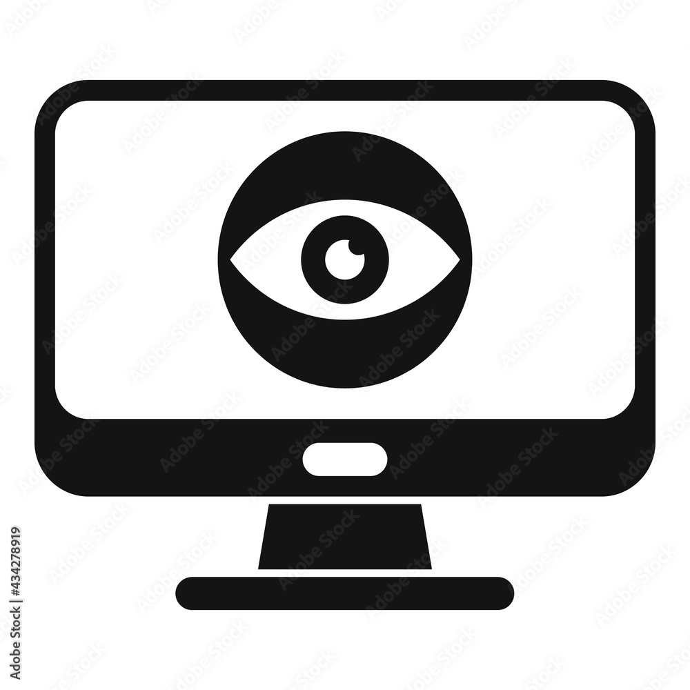 Security service online icon, simple style Security service online icon, simple style