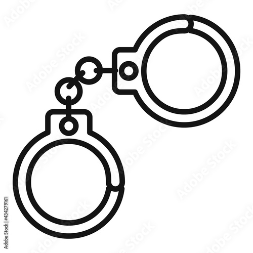 Handcuffs icon, outline style