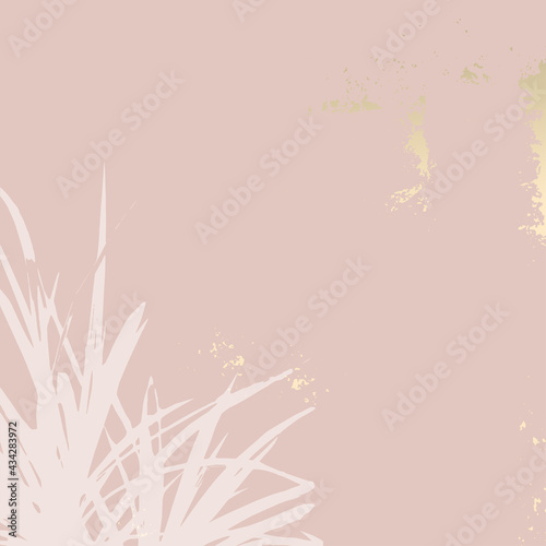 Nude beige blush background with touch of gold foil