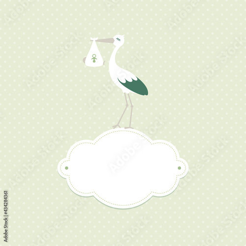 Storch Baby Unisex Wolke Muster Punkte Grün