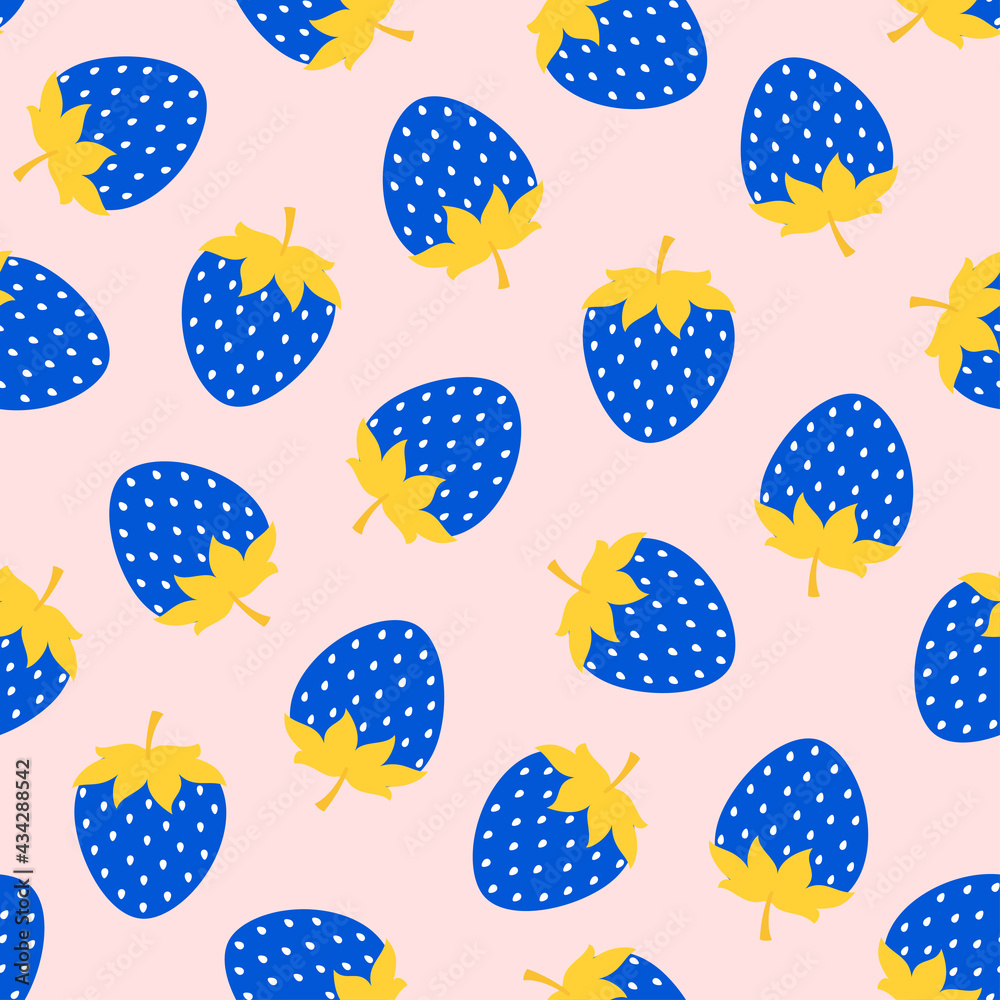 seamless pattern with cute strawberries, vector illustration seamless pattern with cute strawberries, vector illustration