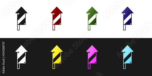 Set Firework rocket icon isolated on black and white background. Concept of fun party. Explosive pyrotechnic symbol. Vector Free Download Set Firework rocket icon isolated on black and white background. Concept of fun party. Explosive pyrotechnic symbol. Vector - GFXLoad