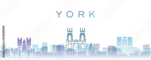 York Transparent Layers Gradient Landmarks Skyline
