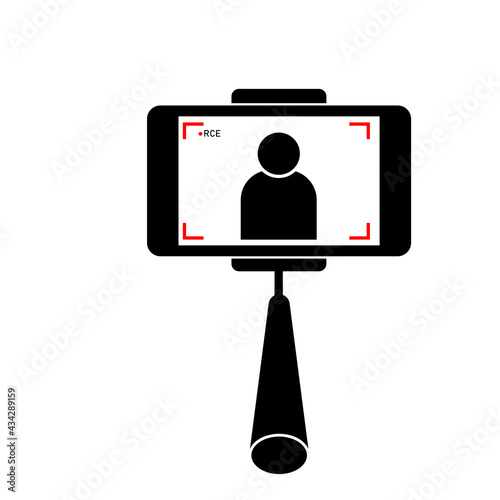 taking a photo with a smartphone. Taking a selfie.