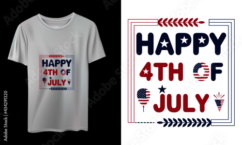 Happy 4th Of July Vector T-Shirt Design, Quotes Design, Nurse Typography