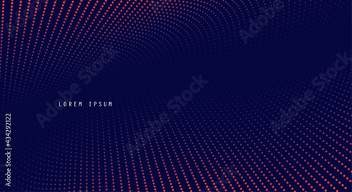 Vector background with color abstract wave dots