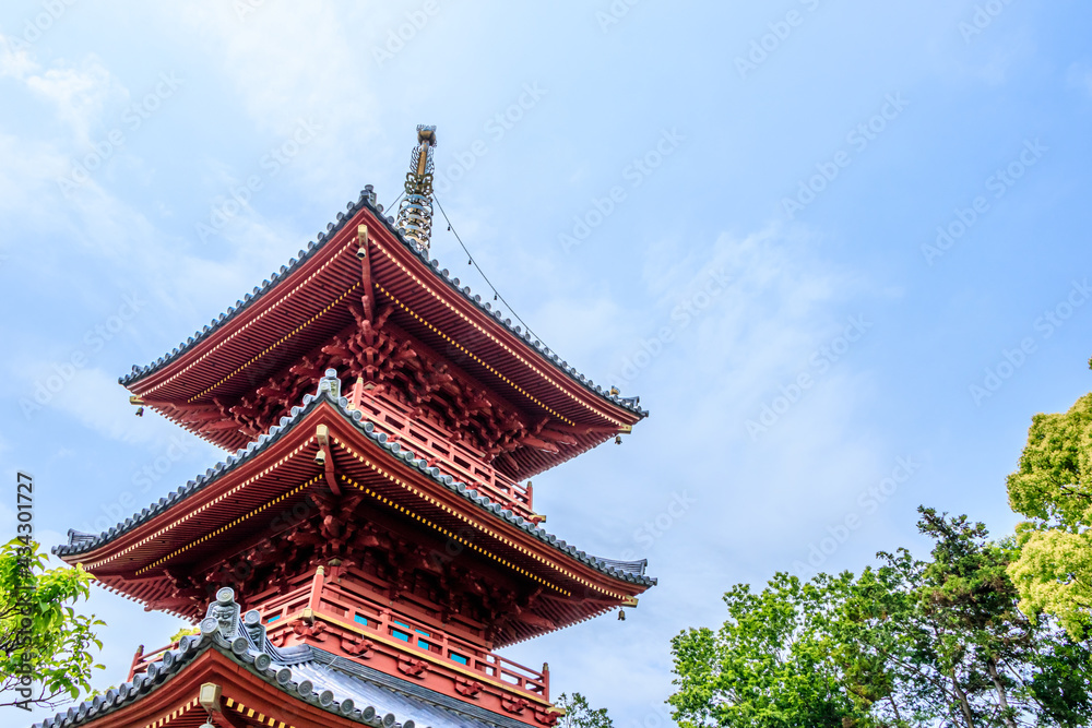 豊前国分寺 三重塔　福岡県京都郡　Buzenkokubunji temple Three-storied pagoda Fukuoka-ken Miyako-gun