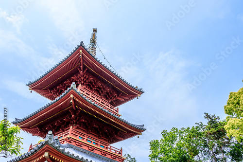                                                  Buzenkokubunji temple Three-storied pagoda Fukuoka-ken Miyako-gun