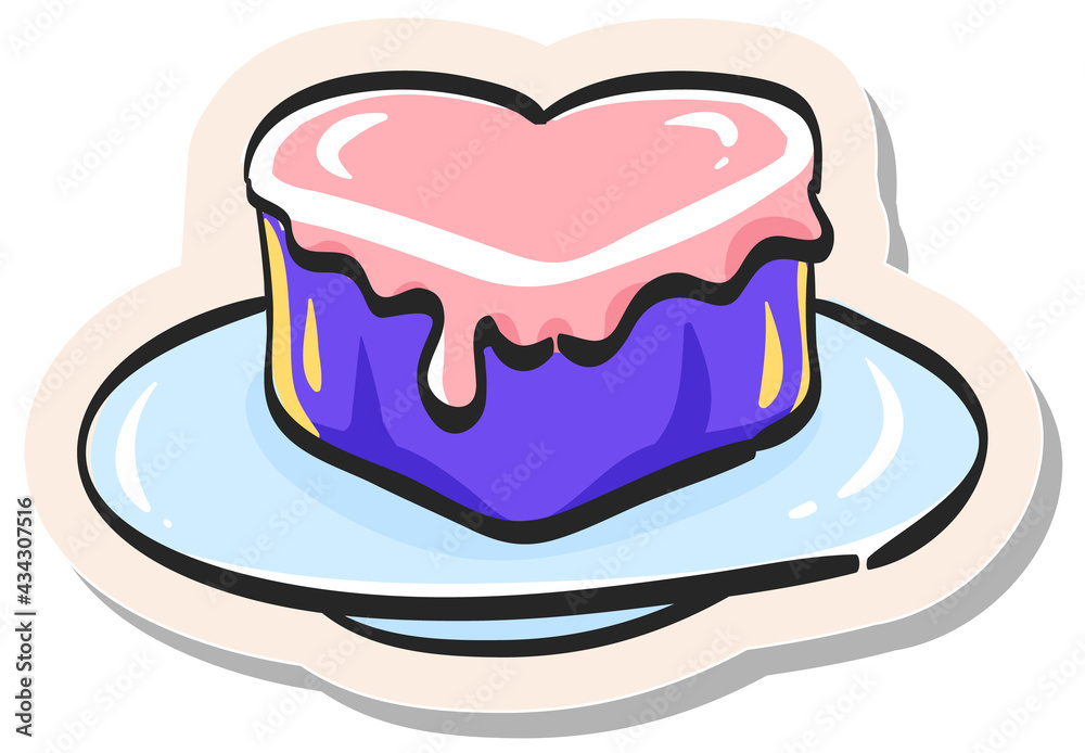 Hand drawn sticker style icon Wedding Cake Hand drawn sticker style icon Wedding Cake