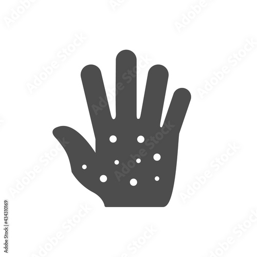 Skin rash disease glyph icon