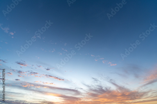 sunset sky with clouds