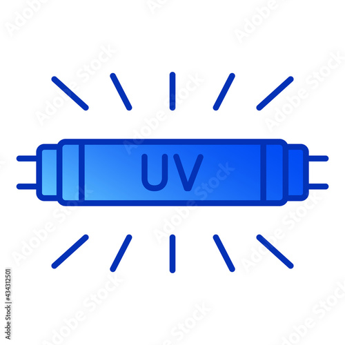 Bactericidal UV lamp. Medical antimicrobial device for home, clinic, hospital. Ultraviolet light disinfection lamp. Ultraviolet germicidal irradiation. UV light
