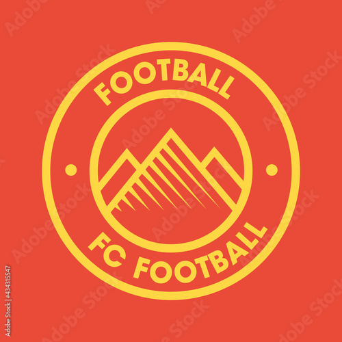 Football Club Mountain Soccer Logo Vector FC 