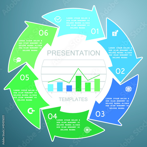 Infographic elements for annual reports