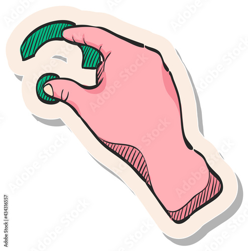 Hand drawn sticker style icon touchpad gesture