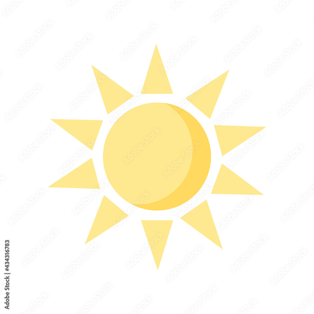 Summer. Sun. Sun icon. Vector graphics