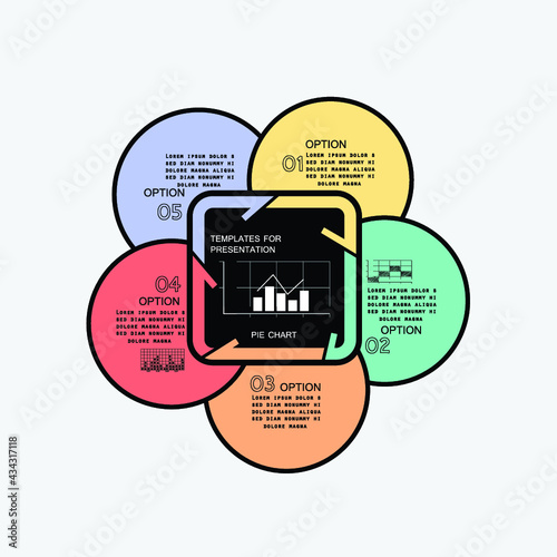 Infographic elements for annual reports