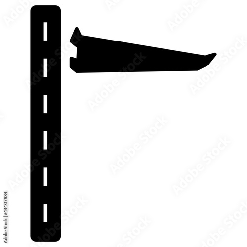 Wall metal holding support shelf bracket Concept Vector Icon Design, Retail Shop Equipment Symbol, Supermarket fixtures Sign, Grocery Store Supplies Stock illustration