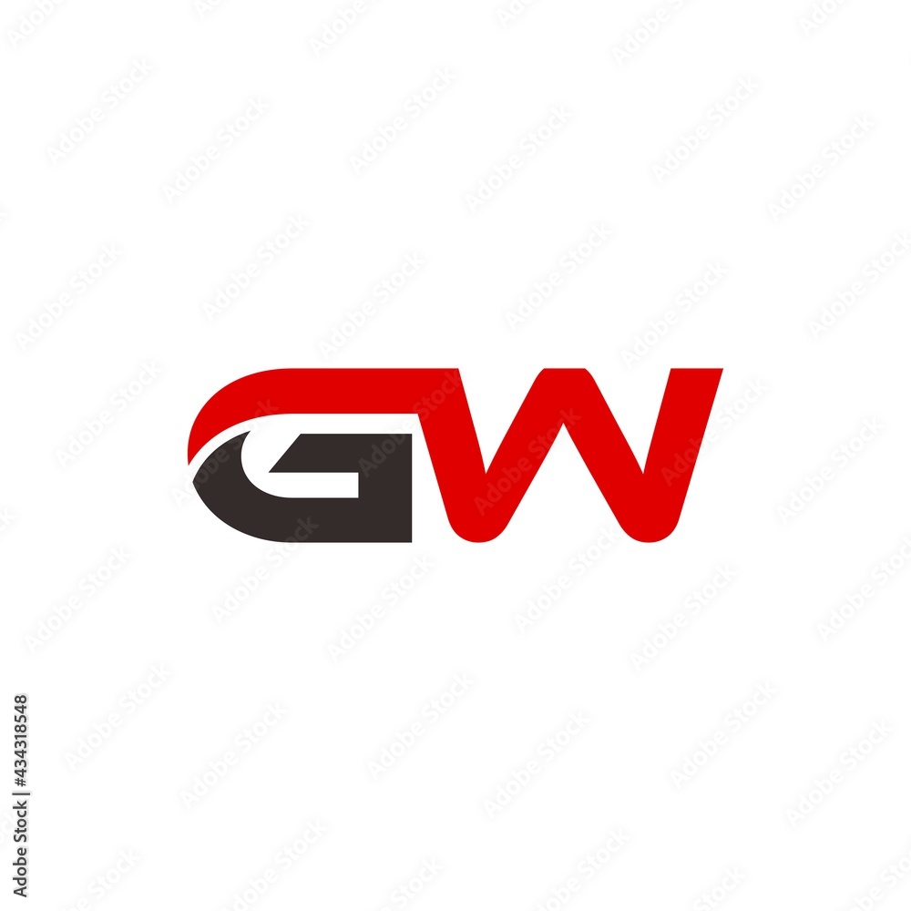 GW initial letter, modern logo design template vector GW initial letter, modern logo design template vector