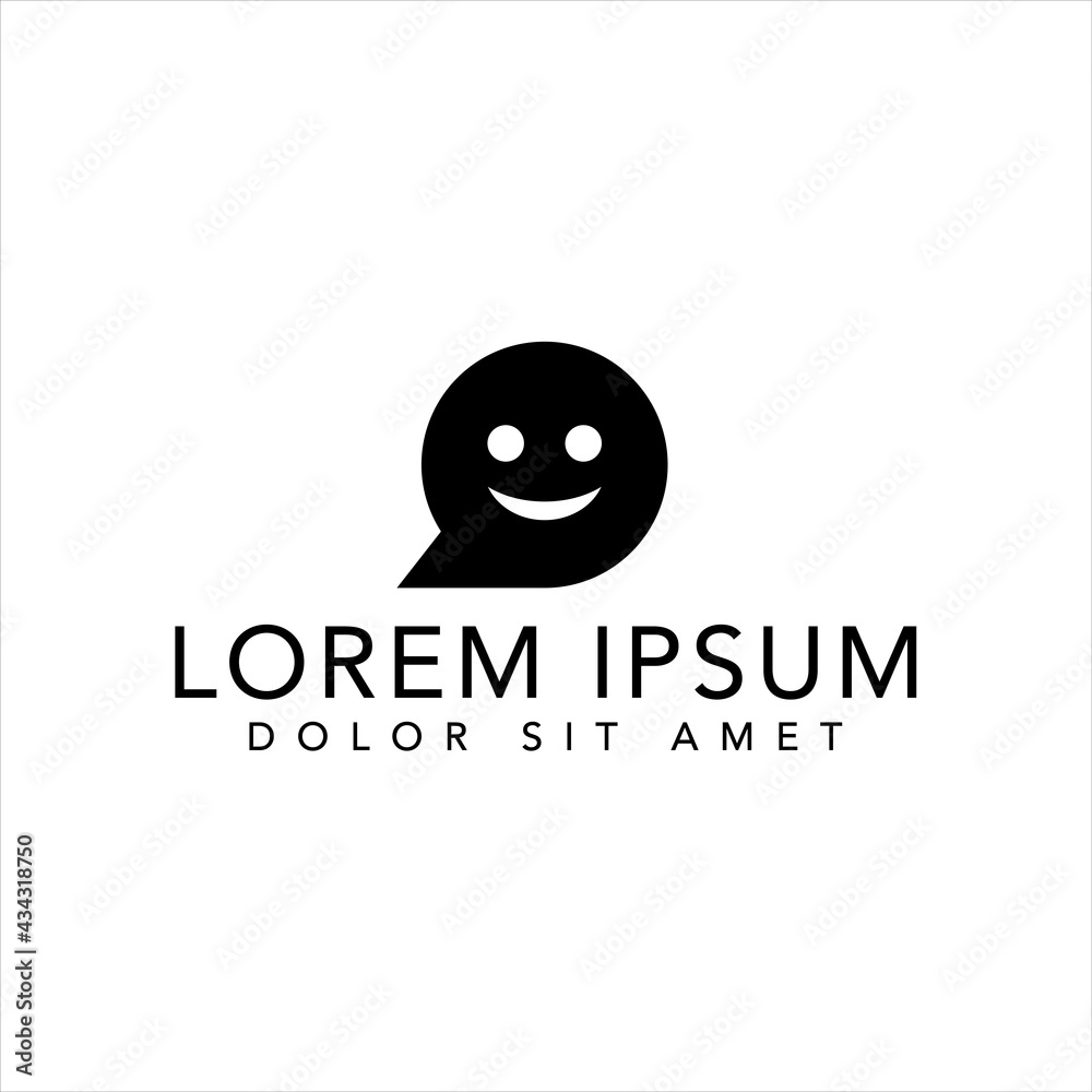 speech bubble logo template vector symbol	