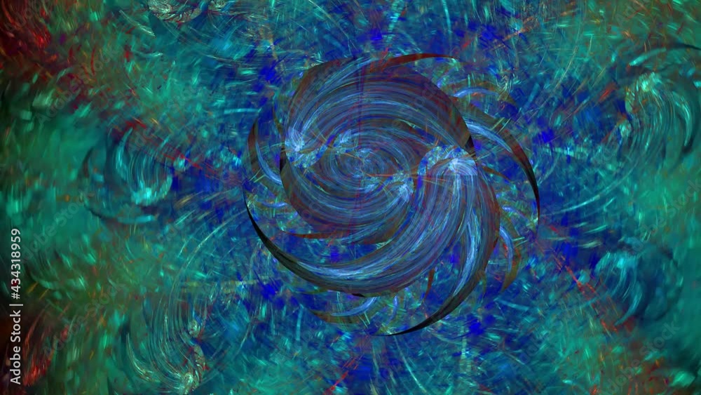 Fast rotating abstract fractal colored stains. Fractal flow Fast rotating abstract fractal colored stains. Fractal flow
