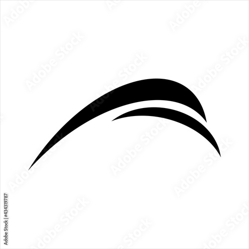 Set Wave Swoosh Logo Template vector	